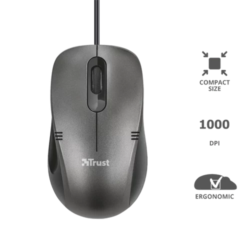 TRUST Vezetékes kompakt egér 20404 (Ivero Compact Mouse)