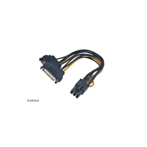 Táp Kábel Átalakító 2x 15-Pin SATA - 1x 6-Pin PCIe
