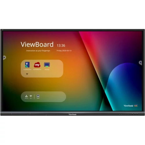 VIEWSONIC Interaktív kijelző, IFP6550-3, 65", UHD, IR multi-touch(20 érintés),350CD/M2, 3XHDMI,VGA,RS232,LAN,USB