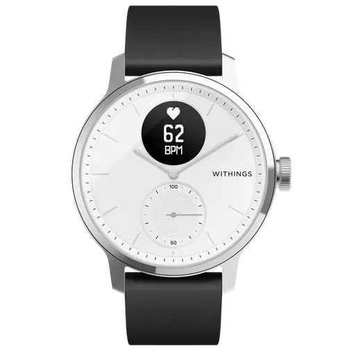 Withings okosóra,  Scanwatch 42mm - White, EKG