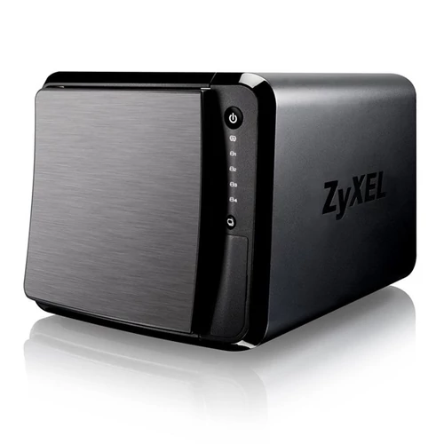 ZYXEL NAS Storage 4 Fiókos Dual Core 1.2GHz, 1GB DDR3 RAM, 2xLAN (1000Mbps), 3xUSB 3.0, 1xSD kártya olvasó (128GB-ig), N
