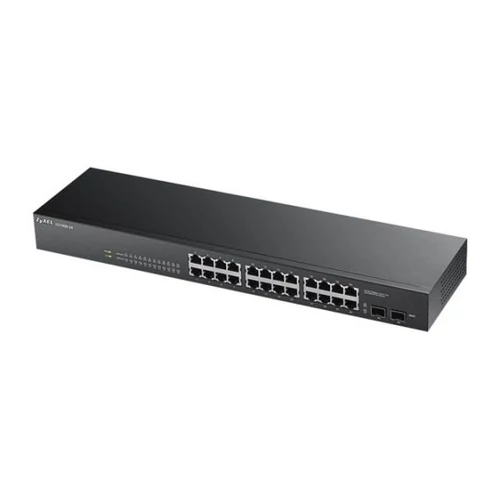 ZYXEL Switch 24x1000Mbps + 2xGigapit SFP, Fémházas Menedzselhető (24GbE port), GS1900-24-EU0101F