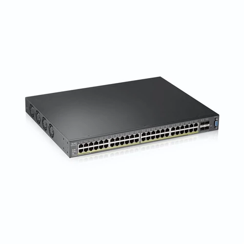 ZYXEL Switch 48x1000Mbps (48xPOE) + 4xGigabit kombó SFP+, Fémházas Menedzselhető, Rackes (48GbE POE port), XGS2210-52HP-