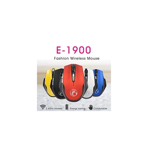 iMICE Vezeték nélküli egér optikai, E-1900, 1600dpi, USB, Fehér